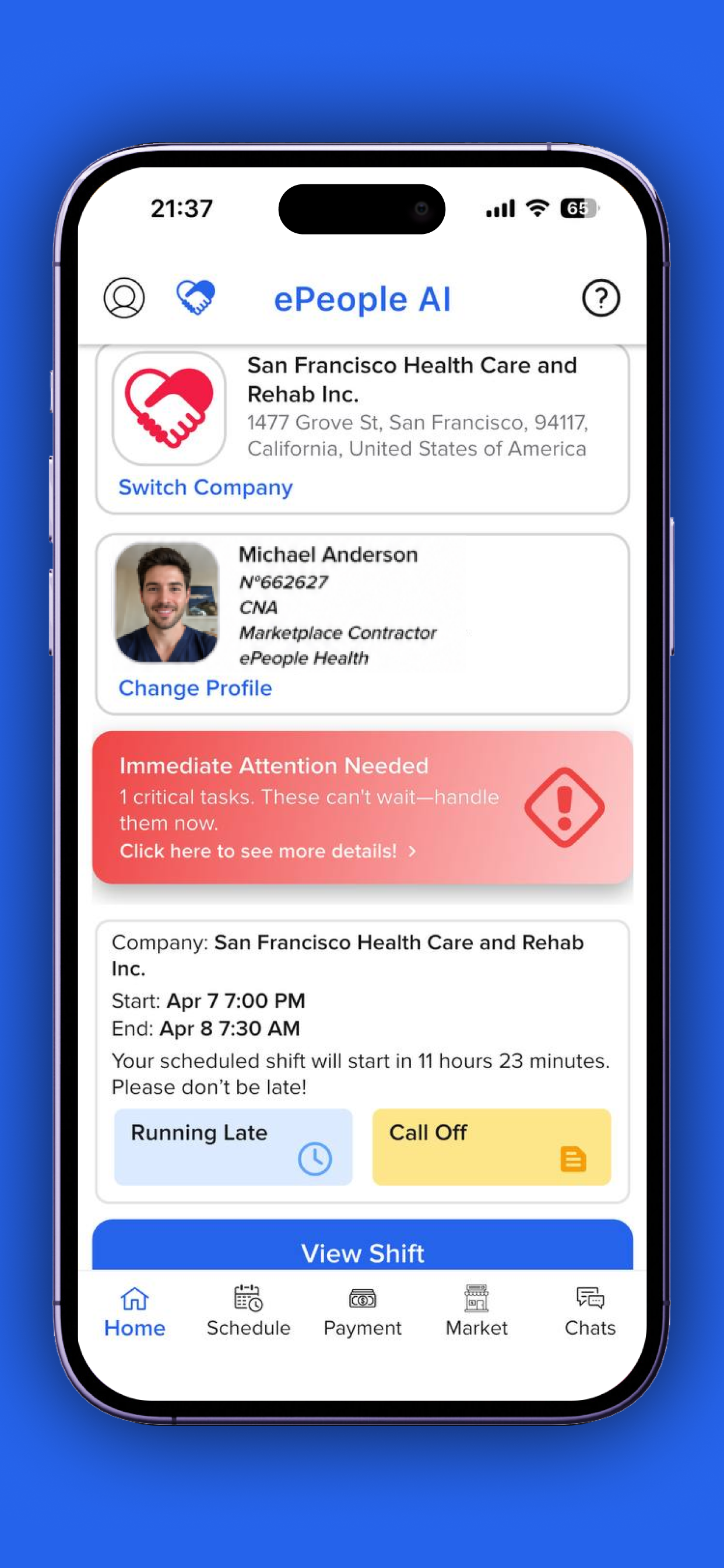 EPEOPLE — HEALTHCARE WORKFORCE ECOSYSTEM screenshot 2